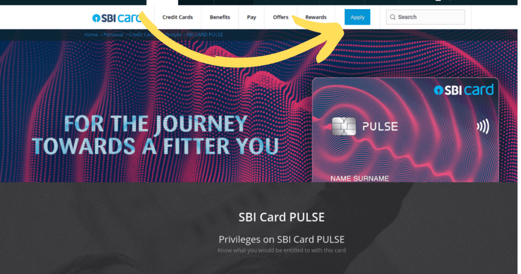how to apply sbi pulse credit card in Hindi 