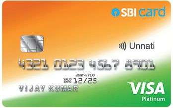 Sbi unnati credit card benefits in hindi 