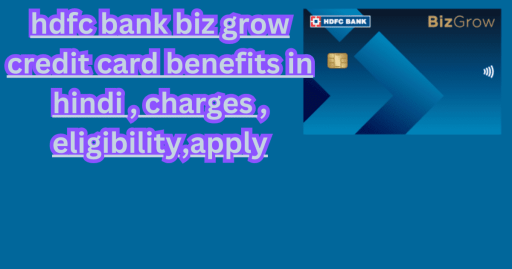 hdfc bank biz grow credit card benefits in hindi
